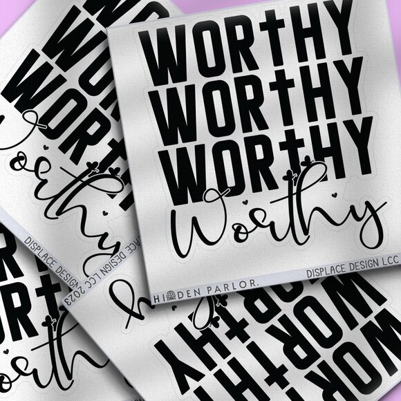 3pc - Worthy Worthy Worthy Sticker Decal Pack – Tumbler, Laptop - Picture 1 of 7